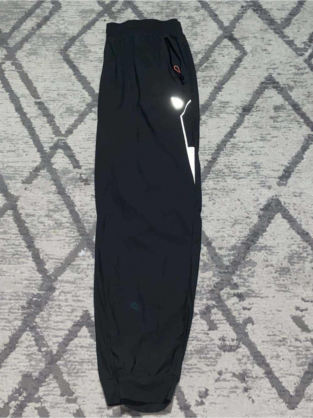 Baleaf Gray Track Joggers with White Reflective Trim